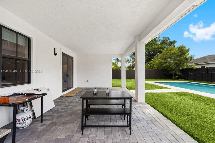 Exterior details and patio area of a home in , Palmetto Bay (Image 3). Exterior details and patio area of a home in , Palmetto Bay (Image 3).