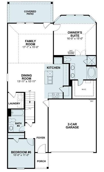 2D floor plan layout of this home in Miller's Pond, Rosenberg, TX (Image 4). 2D floor plan layout of this home in Miller's Pond, Rosenberg, TX (Image 4).