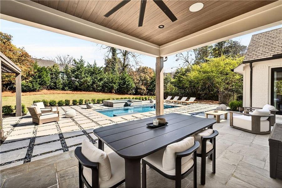 Exterior details and patio area of a home in , Atlanta (Image 4).