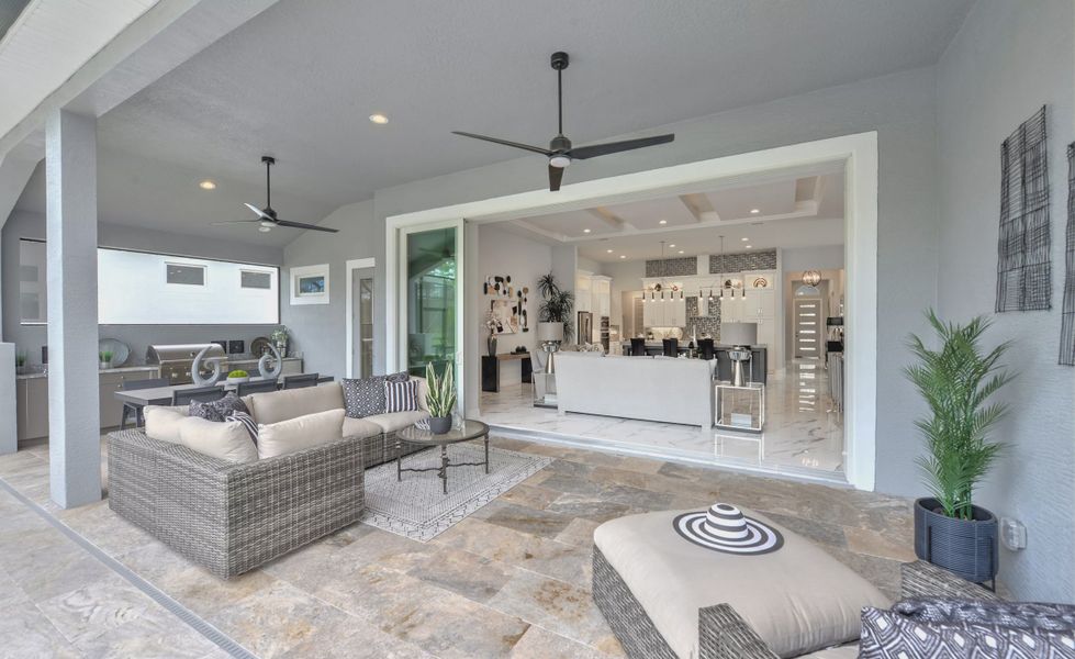 Exterior details and patio area of a home in Westlake Single Family, Ormond Beach (Image 23).
