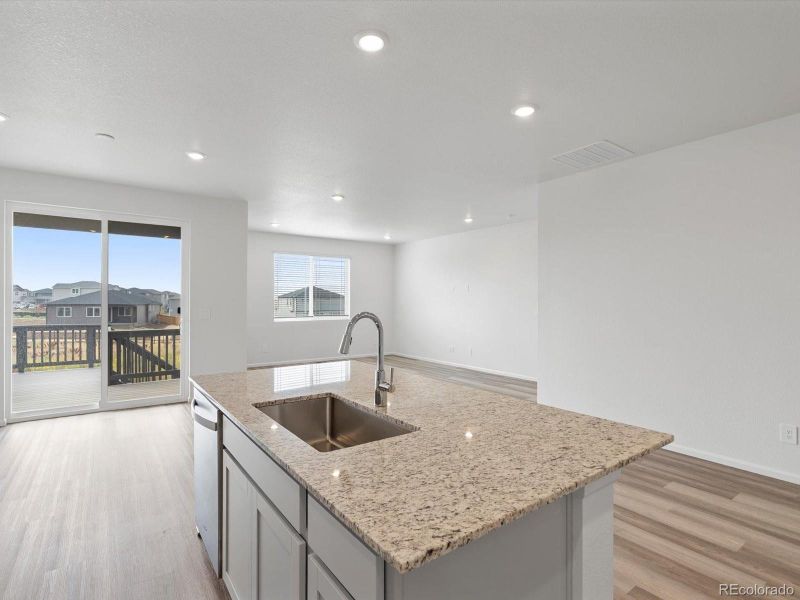 Furnished interior view inside a new home in Buffalo Highlands: The Canyon Collection, Commerce City (Image 6).