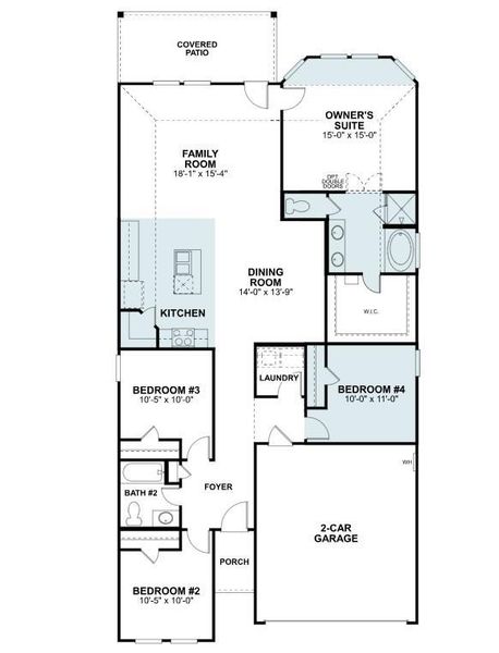 2D floor plan layout of this home in Miller's Pond, Rosenberg, TX (Image 4). 2D floor plan layout of this home in Miller's Pond, Rosenberg, TX (Image 4).