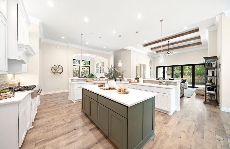 Furnished interior view inside a new home in Bridgeland 60′, Cypress (Image 11).