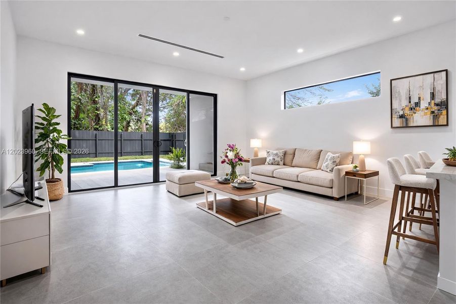 Furnished interior view inside a new home in , Miami (Image 6).