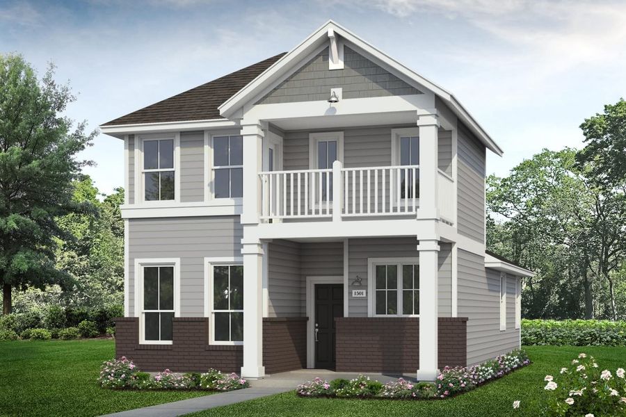 Representative exterior photo of a completed home built from the Harvest Ridge 1501 by Brohn Homes in Harvest Ridge, Elgin, TX (Image 4).