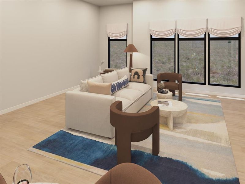 Furnished interior in a model home at Silver Falls in Houston (Image 5).