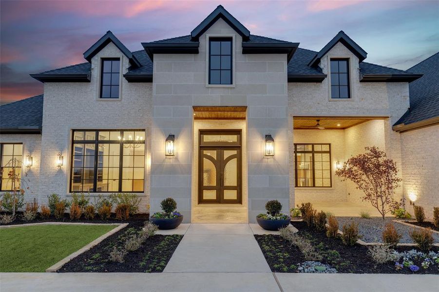 Front exterior of a new home in , Denton, TX, highlighting curb appeal (Image 25).