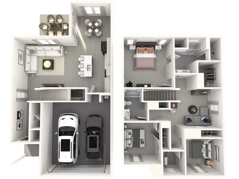 2D floor plan layout for the Dallas by Meritage Homes in Greystone - Ridge Series, Smyrna, TN (Image 4).