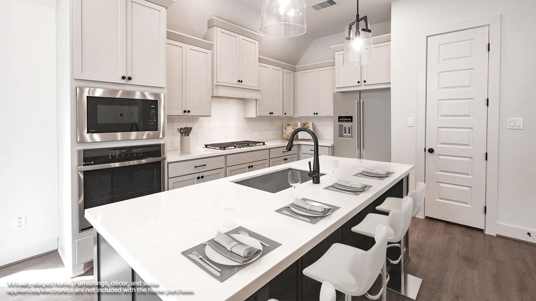 Furnished interior view inside a new home in Crosswinds, Kyle (Image 4).