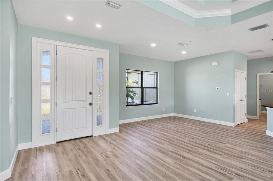 Entryway and Open Dinning Room