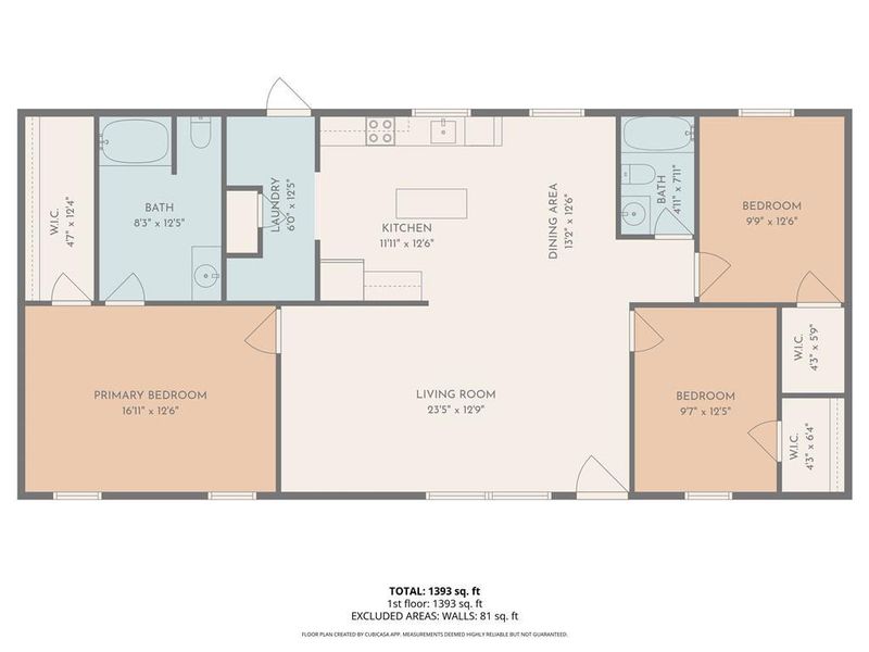 2D floor plan layout of this home in , Resaca, GA (Image 3).