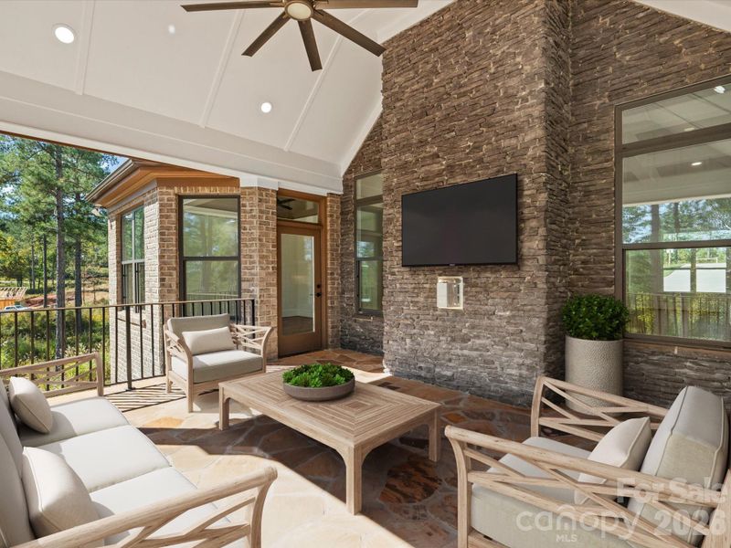 Covered outdoor deck