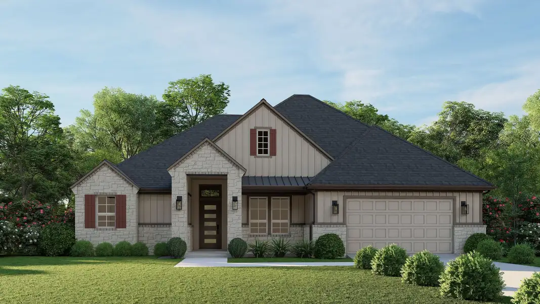 Front exterior of a home in the Country Village Estates community, located in Castroville, TX (Image 1). Front exterior of a home in the Country Village Estates community, located in Castroville, TX (Image 1).