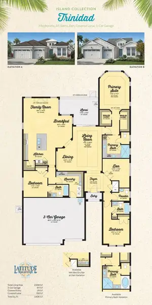 2D floor plan layout for the Trinidad by Minto Communities in Latitude Margaritaville Hilton Head, Hardeeville, SC (Image 3). 2D floor plan layout for the Trinidad by Minto Communities in Latitude Margaritaville Hilton Head, Hardeeville, SC (Image 3).