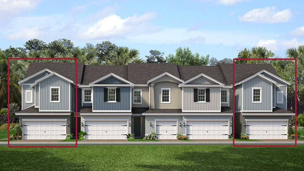 Representative exterior photo of a completed home built from the The Lincoln by Park Square Residential in Townwalk at Babcock Ranch, Punta Gorda, FL (Image 3).