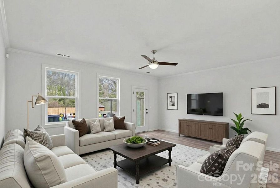 Furnished interior view inside a new home in , Charlotte (Image 16).