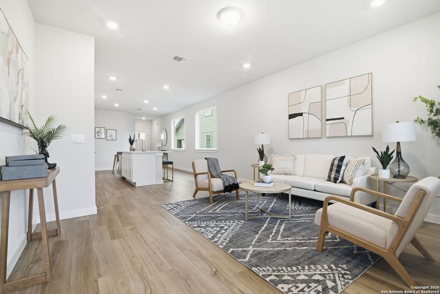 Furnished interior view inside a new home in Highland Ridge, New Braunfels (Image 11).