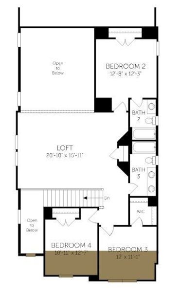 2D floor plan layout of this home in Landmark, Denton, TX (Image 5).