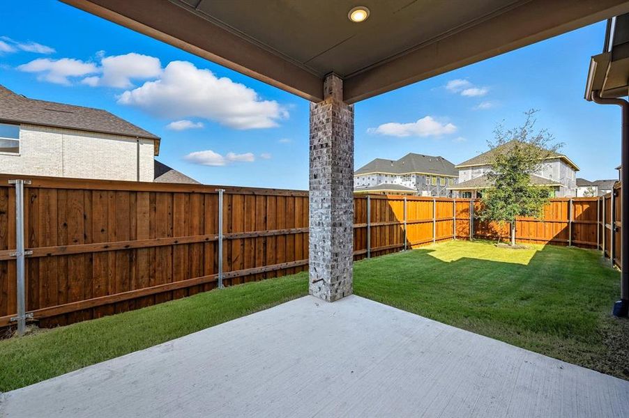 Exterior details and patio area of a home in Mosaic: 40ft. lots, Prosper (Image 3).