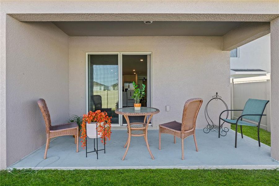 Exterior details and patio area of a home in Silverstone North, Palmetto (Image 22).