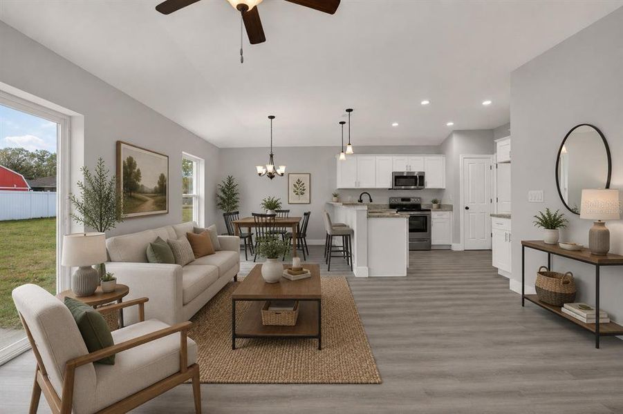 Furnished interior view inside a new home in , Sebring (Image 6).