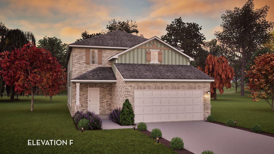 Representative exterior photo of a completed home built from the Willow by CastleRock Communities in Garden Grove, San Antonio, TX (Image 5).