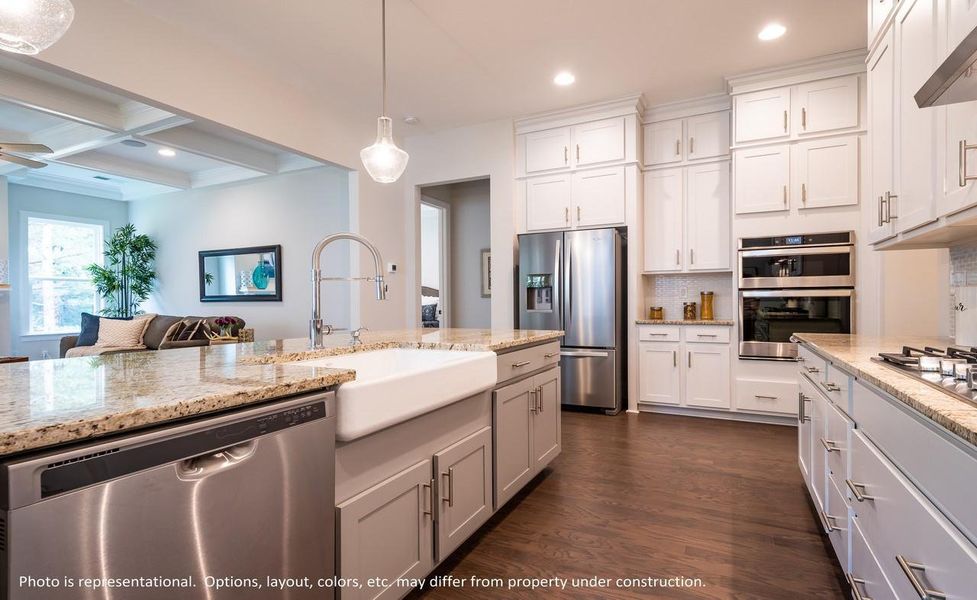 Representative furnished interior of a home built from the Muirfield by Greybrook Homes in Edmunds Farm, Clover (Image 21).