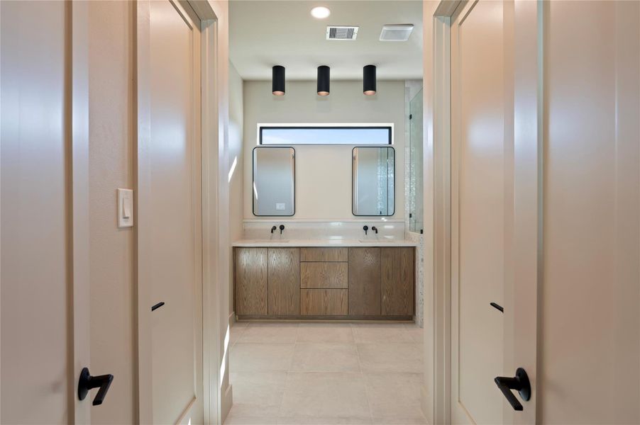 Spa like on-suite bath with another closet and laundry