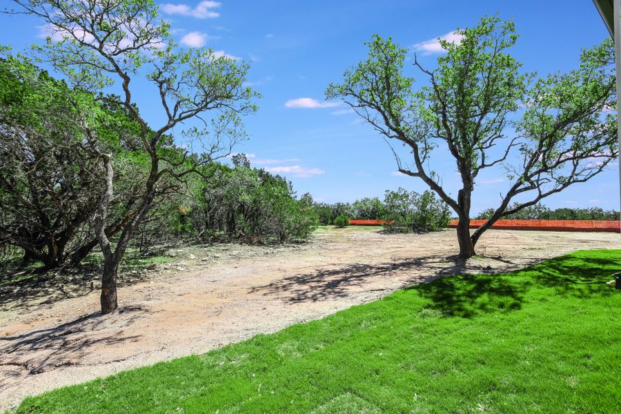 Outdoor and nature views near homes built from the San Simeon I by Giddens Homes in Clearwater Ranch, Liberty Hill (Image 515).