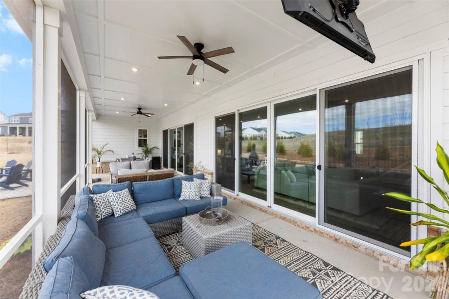 Exterior details and patio area of a home in , Belmont (Image 21).