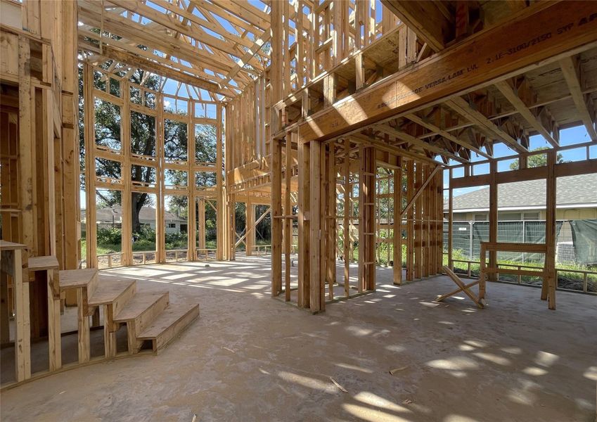 Open Concept Kitchen and Living Area. Construction Photos as of 12-12-2025