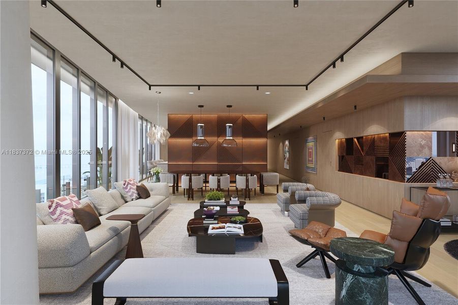 Furnished interior view inside a new home in Aston Martin Residences, Miami (Image 6). Furnished interior view inside a new home in Aston Martin Residences, Miami (Image 6).