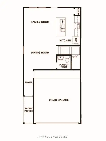 2D floor plan layout for the Groves by D.R. Horton in Dowdy Ferry, Dallas, TX (Image 3).