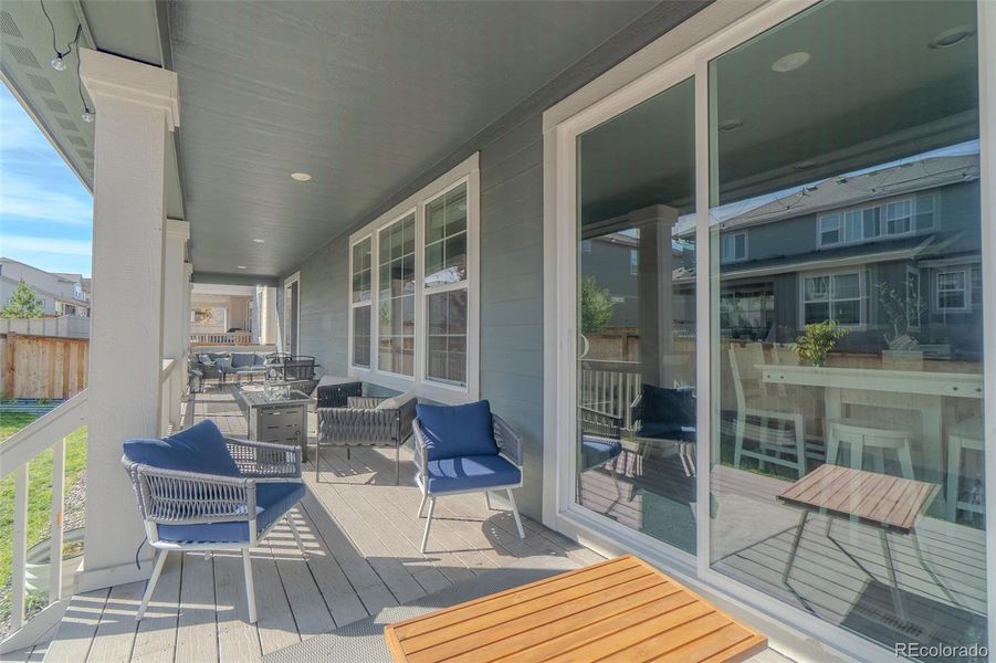 Exterior details and patio area of a home in , Parker (Image 21).
