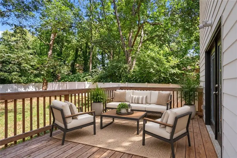 Exterior details and patio area of a home in , Atlanta (Image 23).