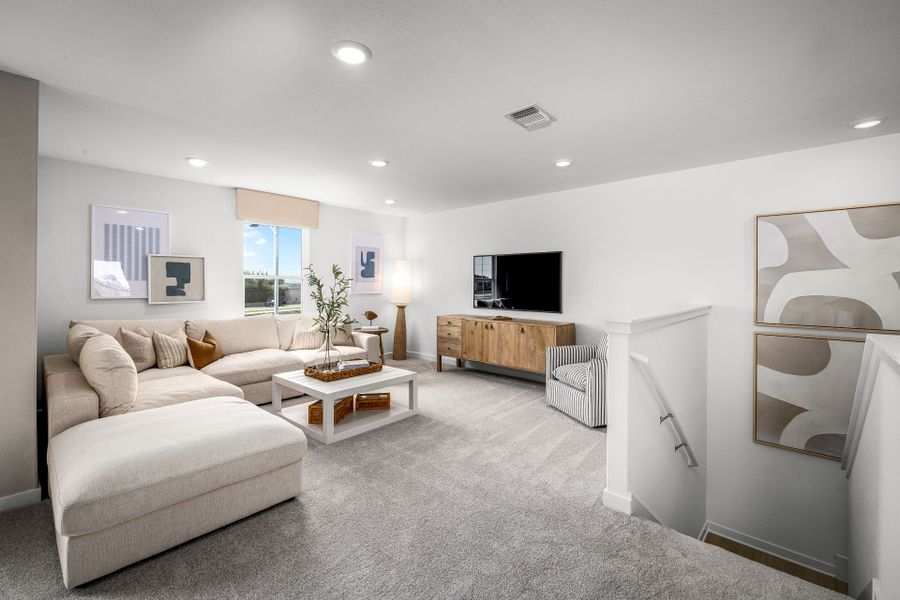 Representative furnished interior of a home built from the Sandalwood by Pulte Homes in La Cima, San Marcos (Image 16). Representative furnished interior of a home built from the Sandalwood by Pulte Homes in La Cima, San Marcos (Image 16).