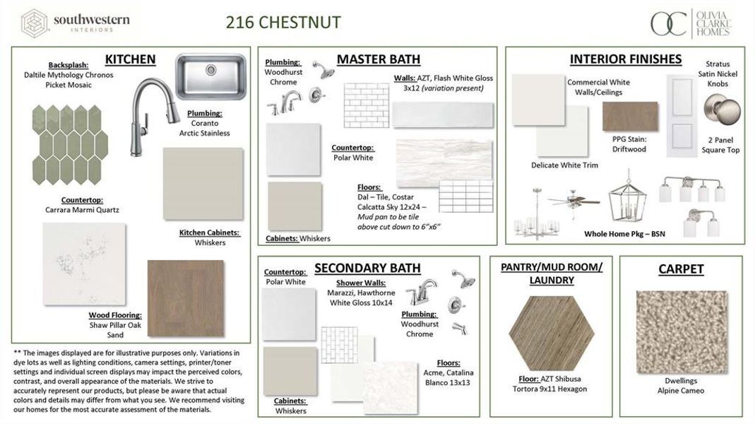 Sample of building materials used in homes in North Square at Uptown, Celina (Image 36).