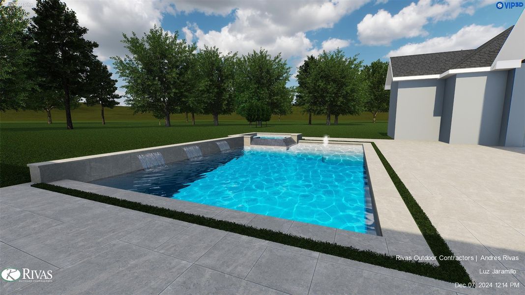 VIRTUALLY RENDERED POOL – FOR ILLUSTRATION ONLY