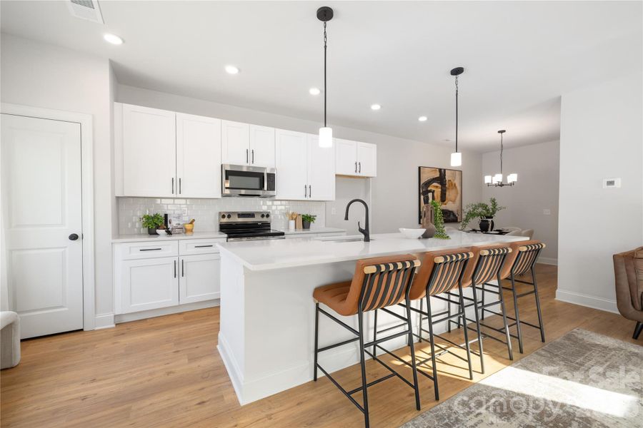 Furnished interior view inside a new home in , Charlotte (Image 24).