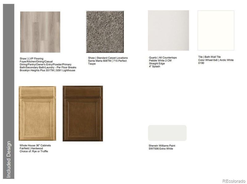 3338 N Duquesne Way design selections! This home is currently under construction and selections are subject to change.