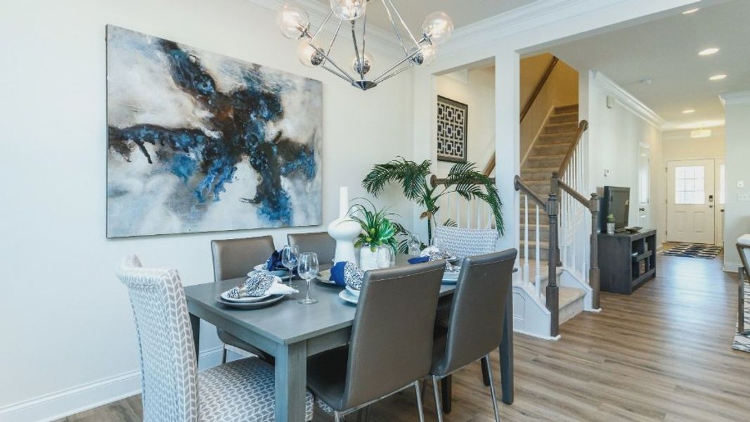 Furnished interior view inside a new home in Sidney Creek Townhomes, Zebulon (Image 4).
