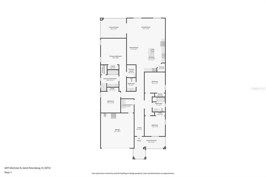 2D floor plan layout of this home in , St. Petersburg, FL (Image 5).