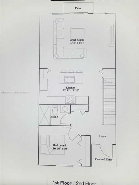 2D floor plan layout of this home in , Florida City, FL (Image 5).
