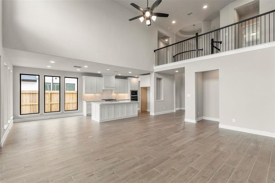 Fabulous High Ceilings in Family Room