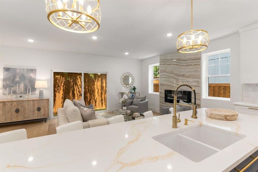 Furnished interior view inside a new home in , McKinney (Image 11).