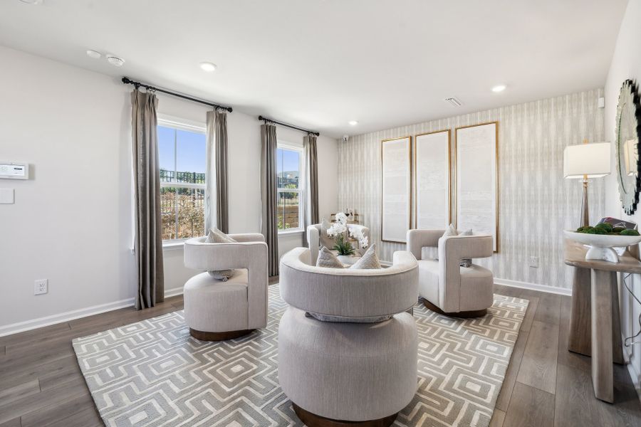 Representative furnished interior of a home built from the Breckenridge II by Taylor Morrison in Senata at Research Park, Charlotte (Image 10). Representative furnished interior of a home built from the Breckenridge II by Taylor Morrison in Senata at Research Park, Charlotte (Image 10).