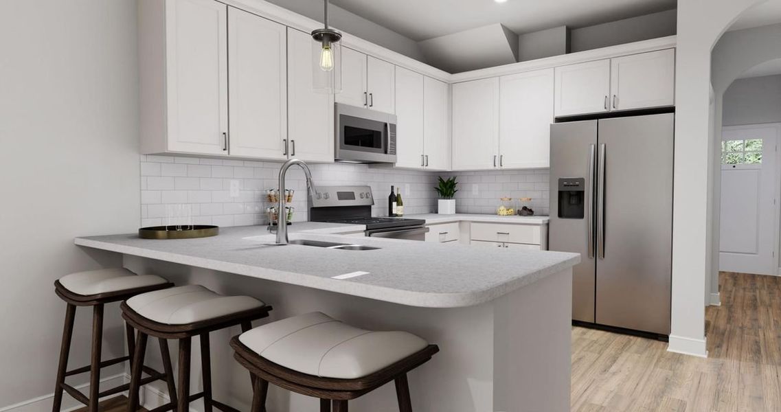 Representative furnished interior of a home built from the Aspen by Parkside Builders in The Woods, Gallatin (Image 8).