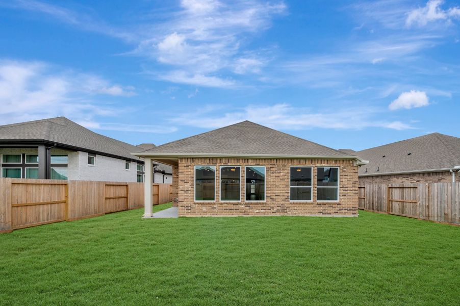 Exterior details and patio area of a home in Jordan Ranch - Terrace Collection, Fulshear (Image 4).