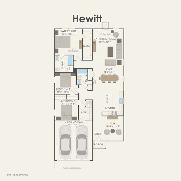 2D floor plan layout for the Hewitt by Centex in Pinara Pines, Conroe, TX (Image 3). 2D floor plan layout for the Hewitt by Centex in Pinara Pines, Conroe, TX (Image 3).