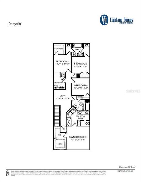 2D floor plan layout of this home in Estates at Hickory Cove - Bungalows, St. Cloud, FL (Image 3).